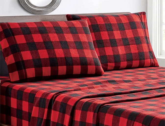 Havblå Bambus-Bomull Sengesett